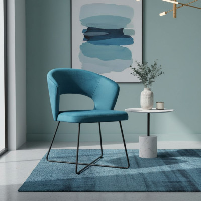 Chair 4x Dining Room Upholstered Chair TV Lounge Club Seat Textile Armchair Set