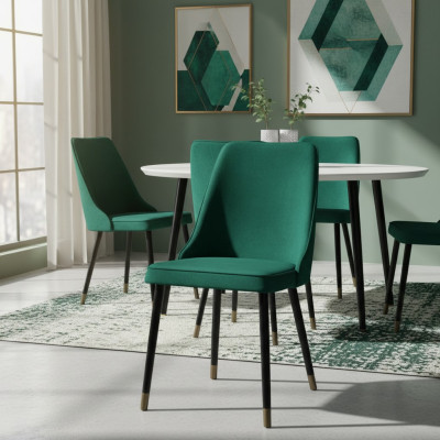 Chair 8x Dining Room Upholstered Chair Lounge Seat Armchair Set New Club Textile