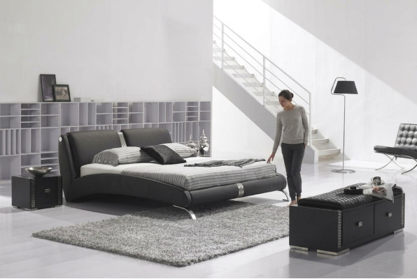 Modern bed upholstered bed double bed designer bed set 180x200cm
