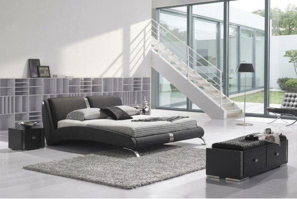 Modern bed upholstered bed double bed designer bed set 180x200cm