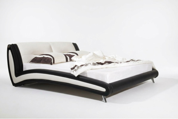 Designer bed, beds, double bed, upholstered bed, bedroom leather bed