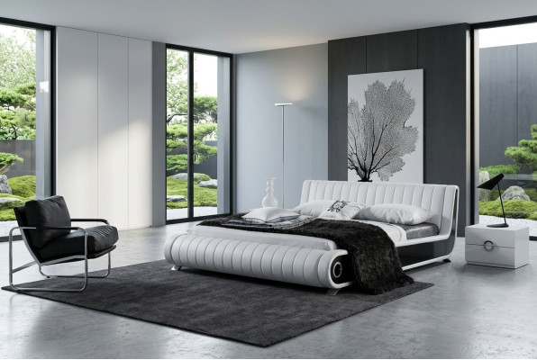 Designer bed double bed upholstered bed bedroom leather bed new beds