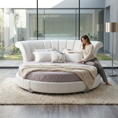 Round Bed Chesterfield Design Beds Upholstered Bed Round Bed Upholstery Round