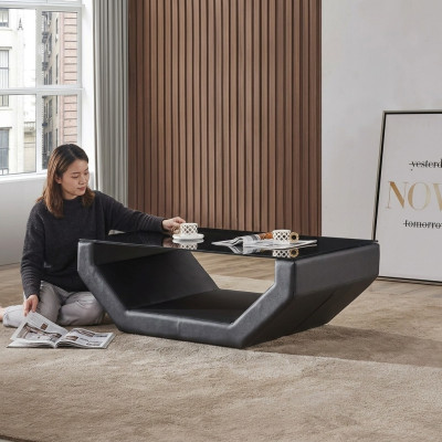 Noble luxury coffee tables glass design couch table sofa side leather tables