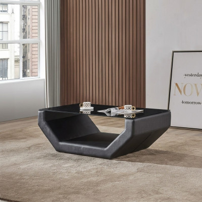 Noble luxury coffee tables glass design couch table sofa side leather tables