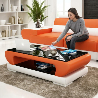 Design glass table leather couch table tables glass sofa coffee tables