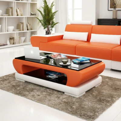 Design glass table leather couch table tables glass sofa coffee tables