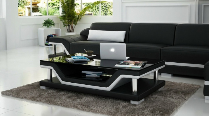 Padded tables black coffee table glass table sofa side modern