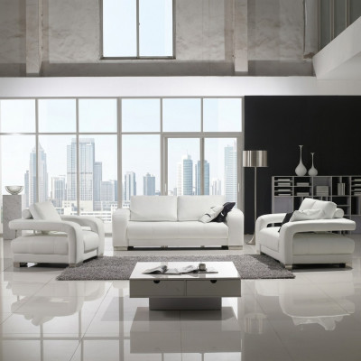 Sofa set design couches upholstery leather 311 seater set leather