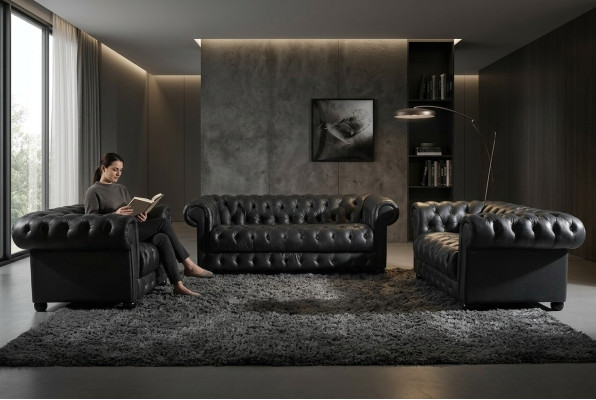 Chesterfield Sofa Set 311 Seater Design Couch Upholstered Sofa Suite Set