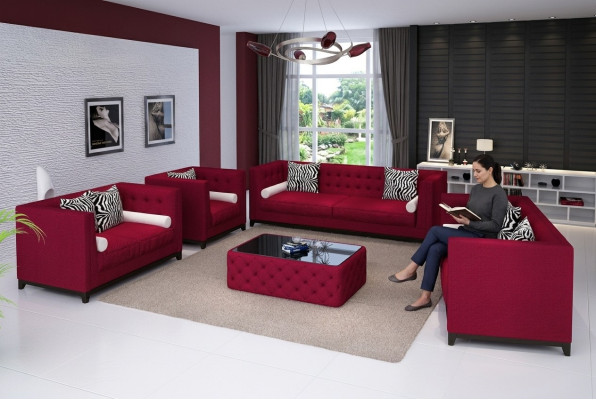 Sofa set leather sofa couch seating set upholstered couch 3-piece armchair