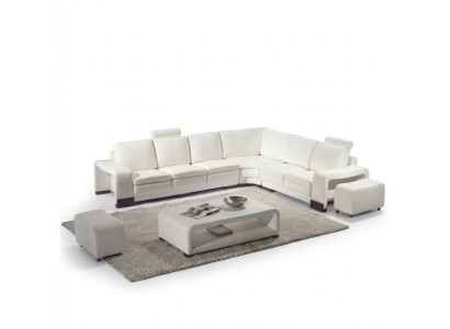 Complete Sofa Set Modern Corner Sofa + Ottoman + Coffee Table