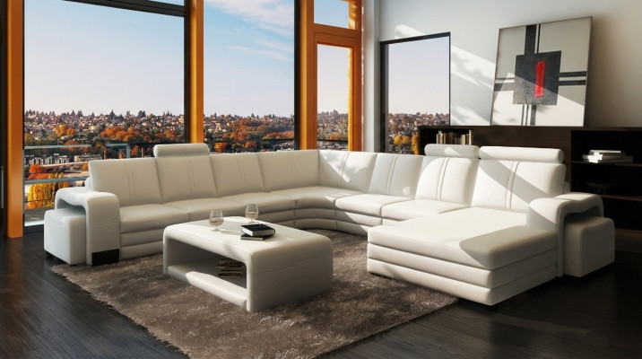 Living room seating set sofa upholstery set living landscape sofa + 2x stools