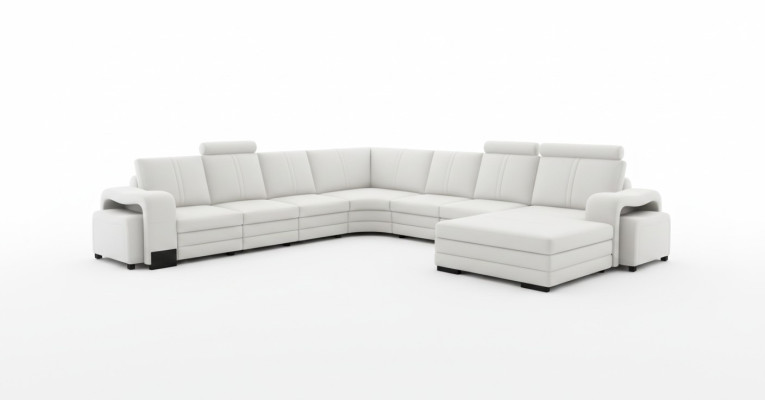 Living room seating set sofa upholstery set living landscape sofa + 2x stools
