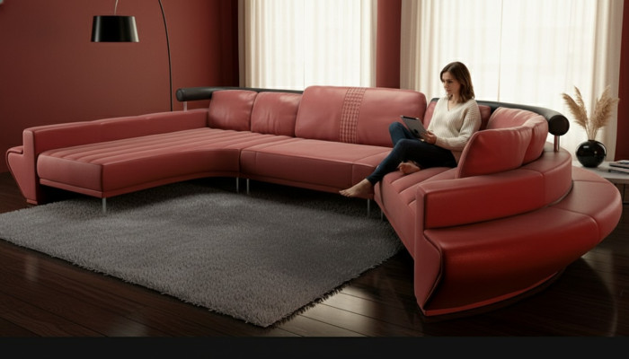 Round couch sofa upholstery, round sofas, living landscape, corner sofa, corner suite.