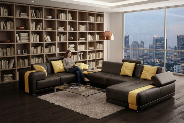 Sofa corner set living landscape U-shape corner couch corner sofa couch set