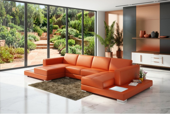 U-shape sofa couch upholstery set living landscape design corner sofa leather