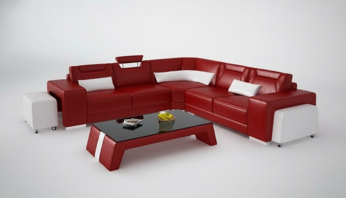 Leder Modern Couch Living Landscape Leather Sofa Sofa Set Sofa L Shape Coffee Table