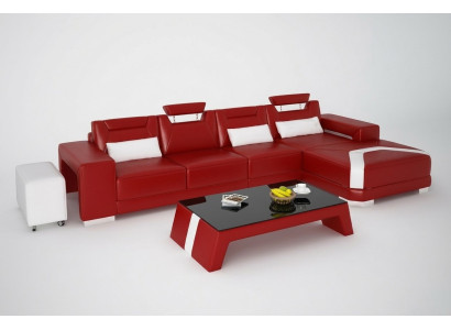 Living Room Furniture Set 3-piece. Corner Sofa, Stool, Table