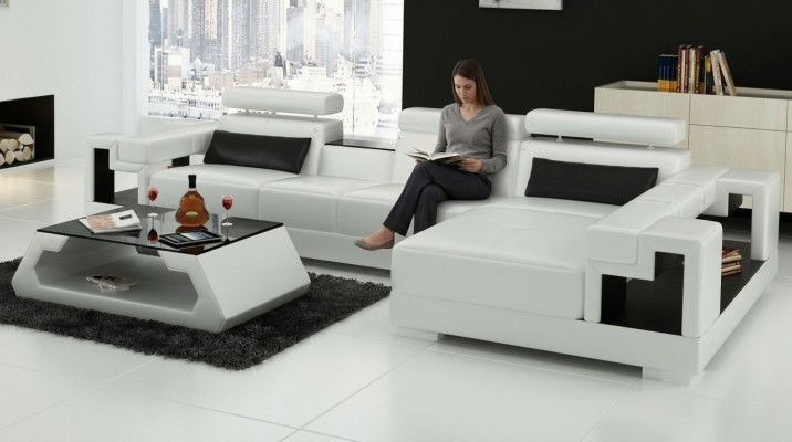 L-shaped sofa couch upholstery set living room landscape design corner sofa leather