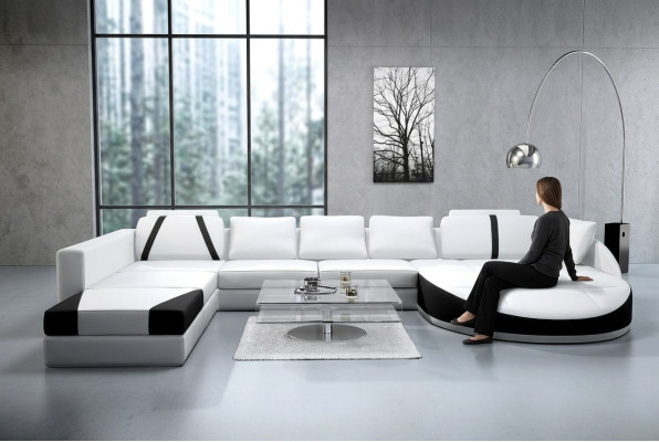 Living landscape couch corner set U-shape sofa corner couch corner sofa set
