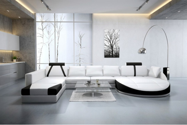 Living landscape couch corner set U-shape sofa corner couch corner sofa set