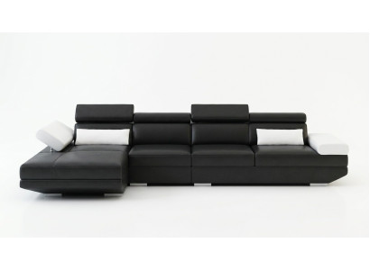 Leather sofa L-shaped couch living landscape corner sofa set design modern