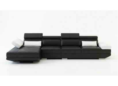 Leather sofa L-shaped couch living landscape corner sofa set design modern