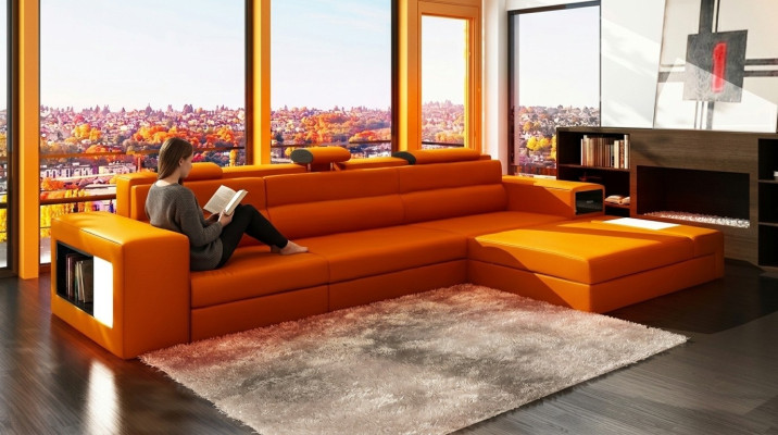 Designer sofa couch set corner sofa with stool living landscape upholstery
