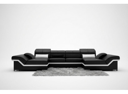 Sectional Sofa Couch Upholstery Living Landscape Leather Corner Suite U-Shape