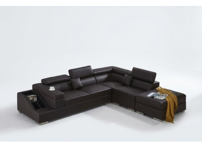 Modern sofa corner set L-shape upholstered corner couch designer seating furniture