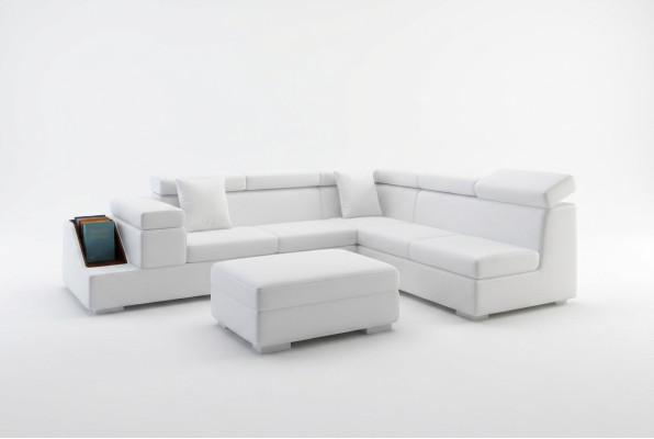 Sectional sofa L-shaped sofa couch upholstered sofas living room landscape leather sofa stool
