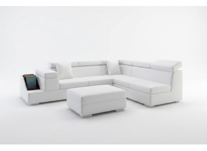 Sectional sofa L-shaped sofa couch upholstered sofas living room landscape leather sofa stool