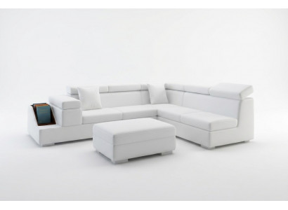 Sectional sofa L-shaped sofa couch upholstered sofas living room landscape leather sofa stool
