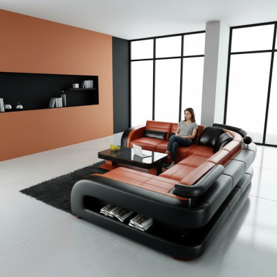 Luxurious living room corner suite corner sofa corner couch sofa upholstery corner couch leather