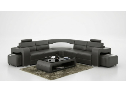 Sectional sofa couch upholstered living landscape leather corner sofas decoration set