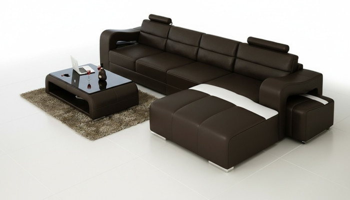 Couch Upholstery Set Living Area Design Corner Sofa Leather New L Shape
