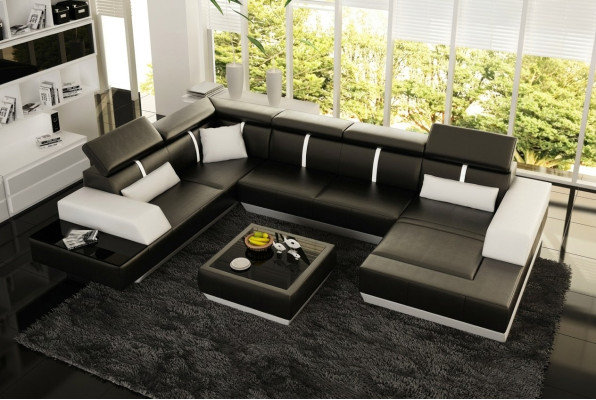 Sofa landscape U-shaped corner sofa couch set upholstery U-shape