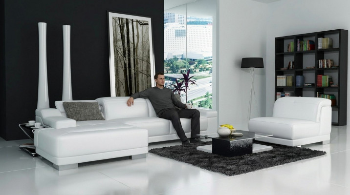 Modern sofa corner set L-shaped upholstered seat corner couch + armchair corner sofa