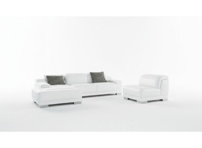 Modern sofa corner set L-shaped upholstered seat corner couch + armchair corner sofa