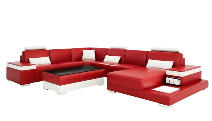 Designer sofa couch corner sofa luxury upholstery suite living landscape U-shape new
