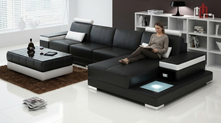Couch corner sofa furniture leather living landscape suite design modern sofa