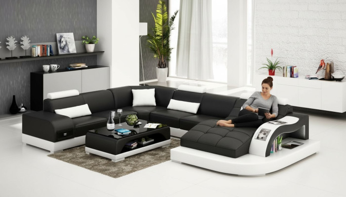 Sofa living landscape U-shaped corner sofa couch set upholstery big XXL sofas couches