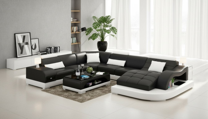 Sofa living landscape U-shaped corner sofa couch set upholstery big XXL sofas couches