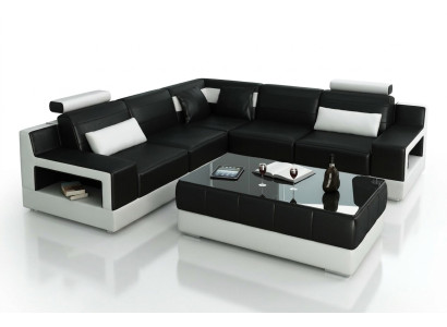 Designer suite sofa couch corner sofa with stool living room landscape upholstery