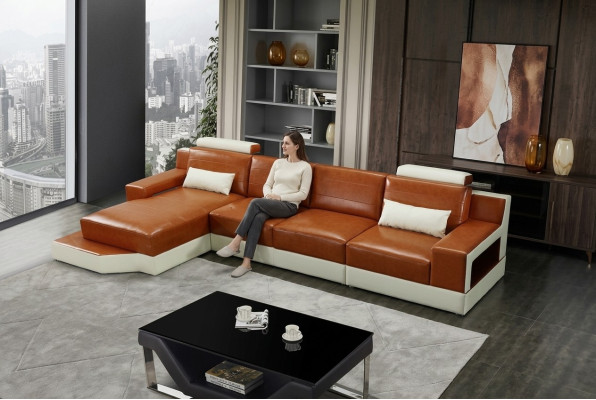 L-shaped sectional sofa exclusive living room furniture
