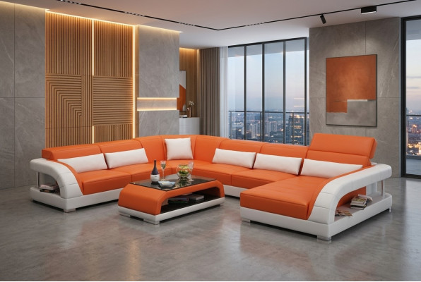 Sofa Couch Living Landscape Corner Set Corner Sofa Upholstered Suite Sofas