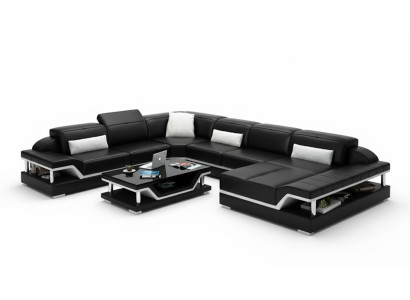 Designer sofa couch sectional with ottoman upholstery set living landscape U-shape