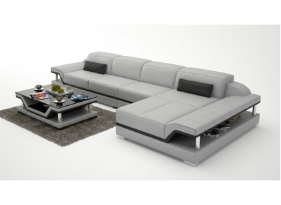 Design corner sofa L-shape couch leather sofas white living area couches