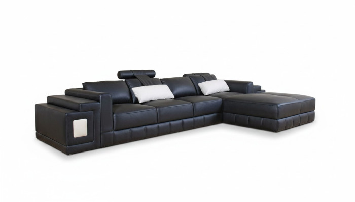 Corner sofa leather sofa couch upholstery corner living landscape seating suite L-shape